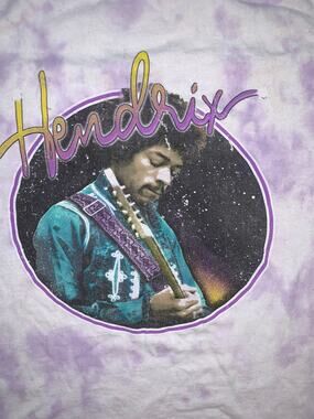 Jimi Hendrix Tie Dye T Shirt Small Purple Circle Graphic 2023